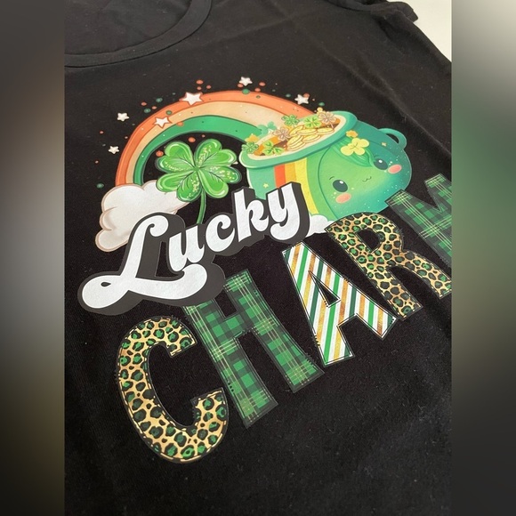No Boundaries Custom St. Patrick’s Lucky Charm Pot of Gold Graphic Tee Juniors M - Picture 7 of 12